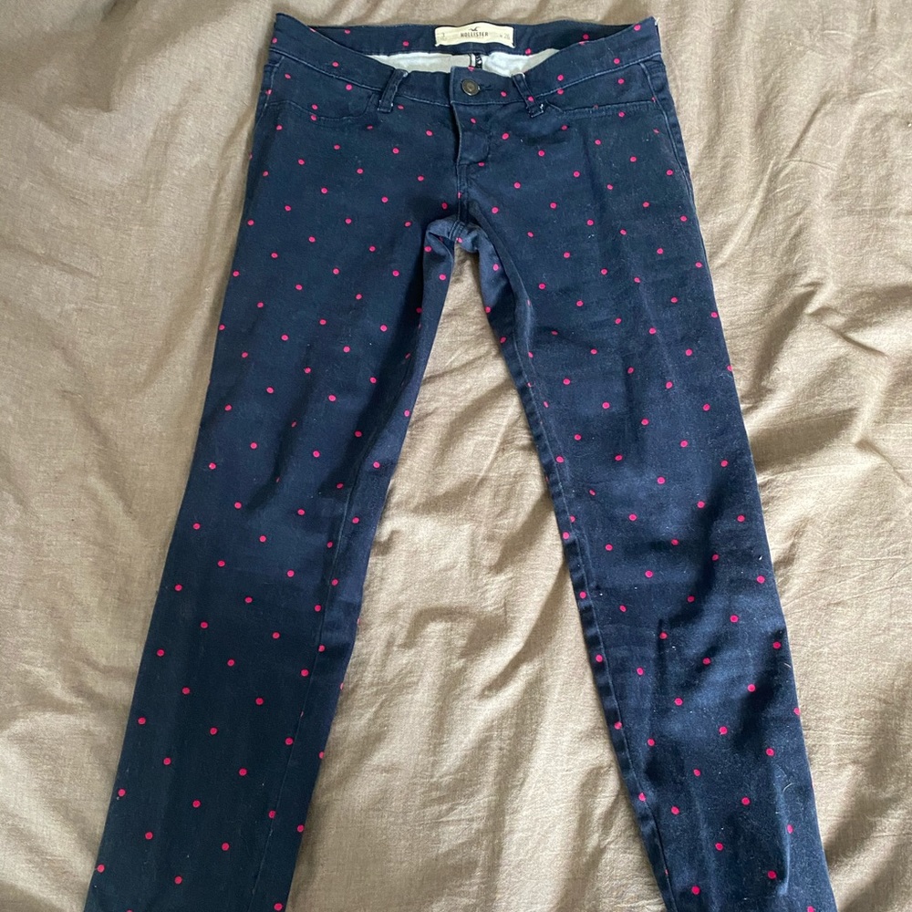 Navy with pink Polka dot HOLLISTER jeans